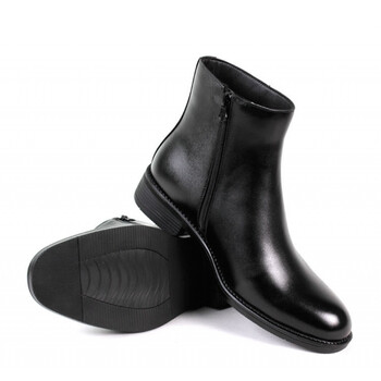 07a校尉冬常服绒皮鞋防寒皮鞋棉鞋拉链牛皮羊毛棉靴 07a军官加毛皮鞋