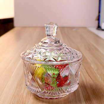 创意糖果罐 玻璃盅 储物罐水果罐 礼品装饰 糖罐子 花茶罐调料罐 罗汉