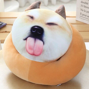 哈士奇抱枕 表情包二哈睡觉抱枕猫咪午睡趴枕学生办公室趴着睡夏季