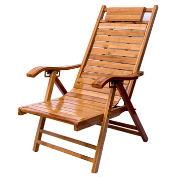 竹躺椅家用折叠老人午休椅躺椅折叠椅户外午睡休闲椅竹凉椅 升级宽片