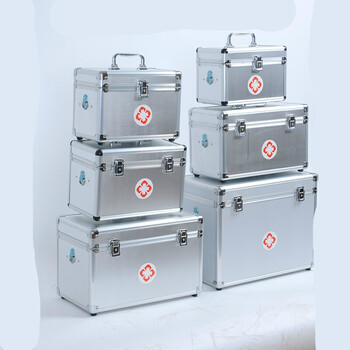 特大号带锁医药箱出诊箱铝合金急救箱9寸11寸12寸14寸16寸18寸 14寸钢