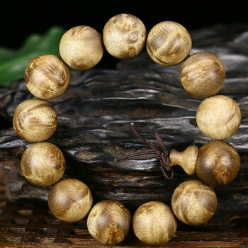 h黄金樟佛珠手串18mm多藏