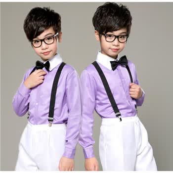 女童紫色公主裙连衣裙蓬蓬裙钢琴演出服主持人礼服中学生合唱表演