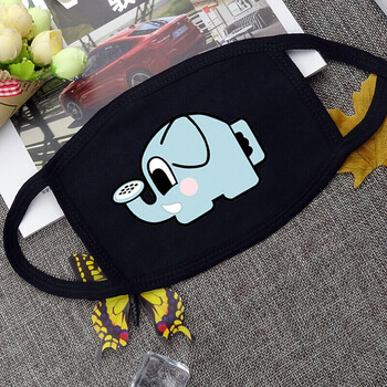 个性口罩男女韩版潮卡通动漫各式保暖黑色口罩 黑色口罩大象