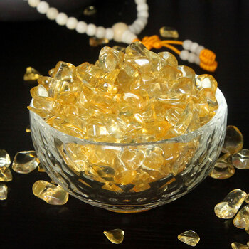 黄琉璃七宝石供曼扎佛塔装藏佛像宝瓶供佛八供藏传佛教用品1两50g