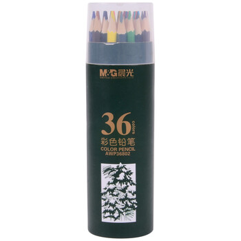 
                                        
                                                            晨光(M&G)文具36色木质彩铅 儿童画笔彩色铅笔 学生填色笔套装 36支/筒AWP36802                