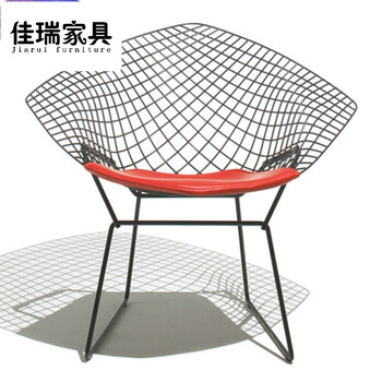 欧式铁艺沙发椅休闲户外金属椅子简约镂空铁丝椅创意靠背椅liy 黑色