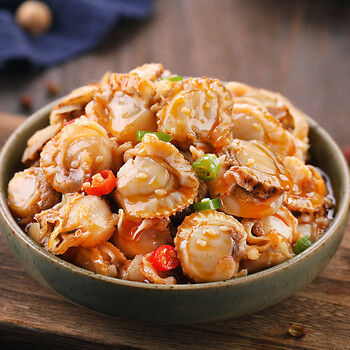 麻辣扇贝2罐海鲜熟食香辣即食去壳扇贝肉罐头下酒菜零食罐装