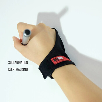 守护者适用gon绘画手套防误触手套配合防汗触屏电容笔二指防触平板手写苹果安卓ipad绘画手套专业画m码灰色 图片价格