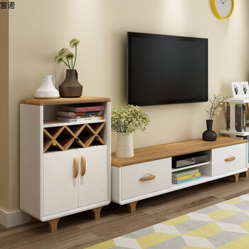 北欧储物柜边柜电视柜边柜客厅柜角柜置物架转角柜实木酒柜墙角柜 600