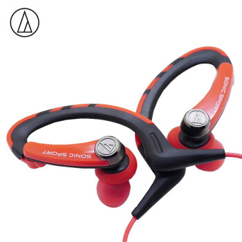 audio-technica 铁三角 SPORT 1 IS 线控挂耳式耳机 红色