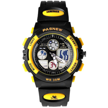 百圣牛(pasnew)手表男孩电子表时尚双显多功能儿童手表防水夜光运动表