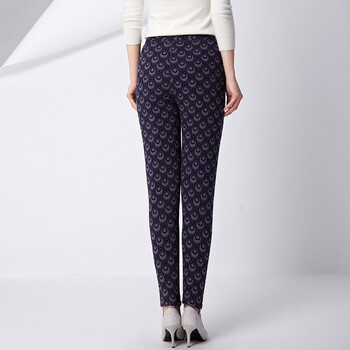 七只羊冬季保暖裤纯羊毛棉裤修身女羊毛裤加厚护腰护膝孔雀花725 孔雀