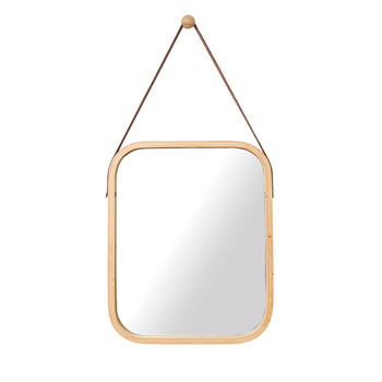 欧式试衣镜全身壁挂家居用镜子贴墙卧室半身镜大尺寸挂镜 本色小方镜