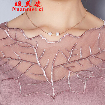 
                                        暖美姿雪纺衫女2018早秋季女装新款条纹上衣ol衬衫长袖chic雪纺衫女衬衣81263 A粉条 L105到115斤                