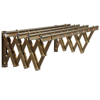 健户外推拉晾衣架阳台伸缩晒衣架折叠凉衣架晾衣杆室外晒衣架 香槟三