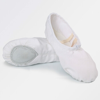 骁熊 儿童芭蕾舞蹈鞋 男女孩帆布软底练功鞋 形体瑜伽体操鞋子 白色