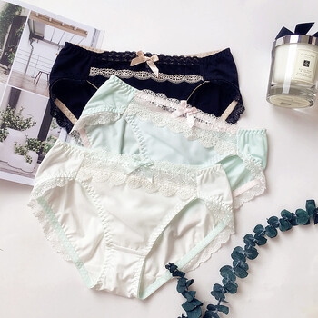 内衣 女式内裤 依蔻兰蒂(yikoulandi) 2018年日系无痕蕾丝内裤女学生