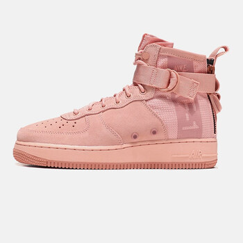 nike耐克男板鞋2018新款air force系列粉色麂皮高帮运动鞋aj9502 aj