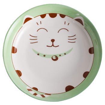 百越森 个性大号创意猫碗 家用简约日式卡通可爱宝宝吃饭盘子碗套装