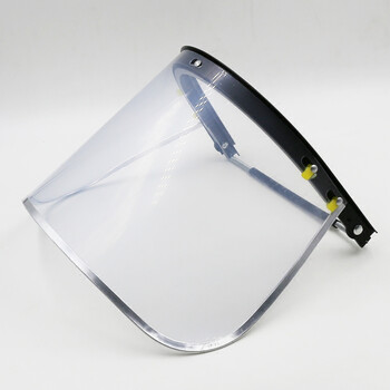 定制致源pvc面屏金属包边 透明面罩配安全帽式 防护面具 防护面屏防