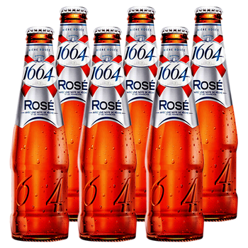 法国原装进口啤酒凯旋1664白啤原味精酿啤酒1664玫瑰6瓶