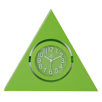 创意学生时钟儿童卧室床头柜闹表时尚三角钟客厅静音钟表闹铃pg1100