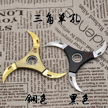 折叠-三角单孔 黑(枪)色飞镖