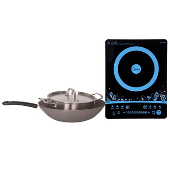 
                                        美的（Midea）电磁炉匀火纤薄滑控WH2103（赠汤锅+炒锅）                