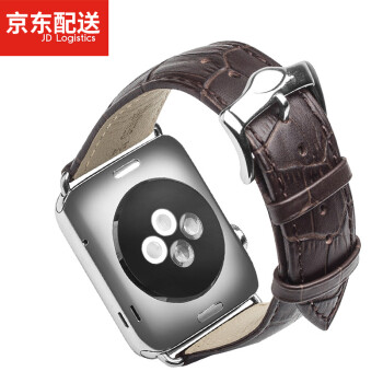 适用新款iwatch5代苹果手表表带真皮男女iwatch4表带apple watch 5 深棕色38/40mm