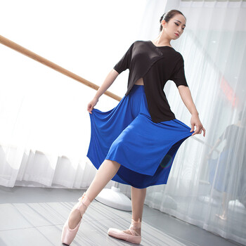 2018夏季广场舞阔腿裤宽松休闲大码甩裤 新款瑜伽舞蹈练功裙裤 宝蓝