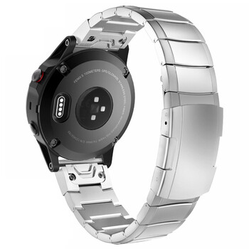 aoro 佳明garmin飞耐时5 5x表带 钢带 智能手表带 精钢快拆表链 22 26