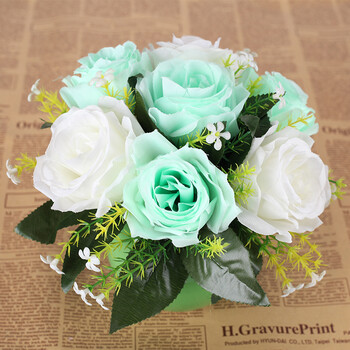 仿真花套装人造花摆件假花绢花盆栽玫瑰花牡丹花蝴蝶兰花束花藤客厅