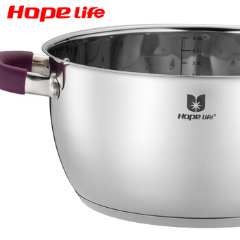 盈信hoplife不锈钢套装蒸锅蒸笼 紫色