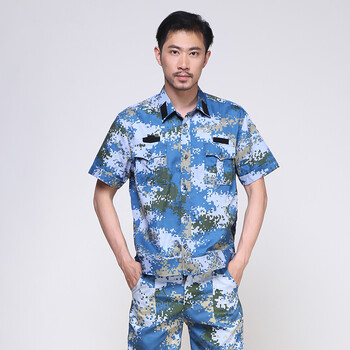 07式海洋迷彩服短袖套装男海军作训服军训服迷彩夏作训服作战服军迷