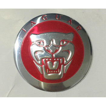 方向盘标轮毂盖贴标 56mm标志车标 捷豹红色一个