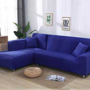 沙发套全包套沙发布全盖通用型布艺沙发垫贵妃沙发罩皮四季款 湖蓝色