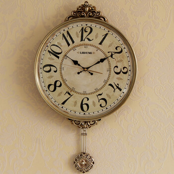 挂表壁钟挂钟落地钟田园创意壁挂台式钟表装饰美式复古静音复古摆