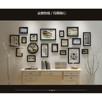 挂墙组合悬挂木夹子照片墙相框装饰品复古彩色文艺明信片小木装饰木头