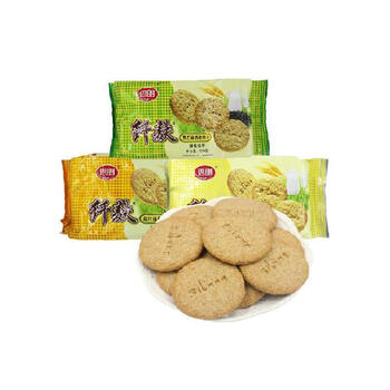 1140g纤夫粗粮纤麸消化无糖全麦五谷杂粮黑芝麻饼干办公室零