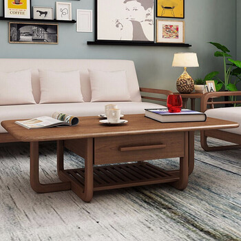 斯蓓雅 茶几 实木茶几电视柜组合北欧简约茶桌地柜客厅家具 【白蜡木