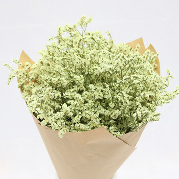 花束带花瓶家居摆设小清新客厅插花装饰情人节摆件 黄色水晶草一束