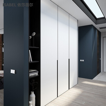 依莎蓓尔家具 衣柜衣橱两门三门木质韩式田园白色卧室整体大衣柜 北欧