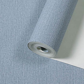 素色纯色卧室客厅电视背景墙纸浅灰色水泥灰中式复古壁纸yb 勿忘草蓝