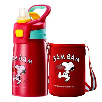 美国史努比snoopy儿童保温杯带吸管316不锈钢便携水杯子男女幼儿园宝宝小学生防摔防漏小号水杯壶玫红350ml 图片价格品牌报价 京东