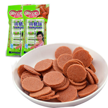 怡达蜜饯果脯山楂片雪梨味山楂饼138g袋