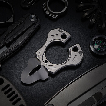 钛合金训练手刺 便携防身防卫金属指x 石洗