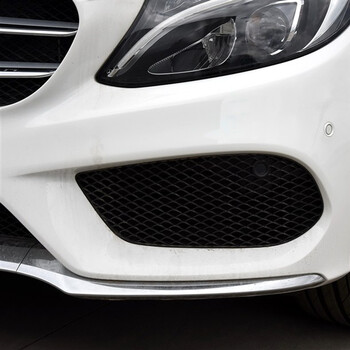 标跃新款奔驰c级保险杠亮条c180l c200l c260l c300l前杠饰条电镀装饰