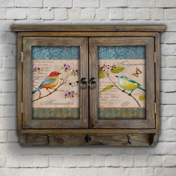 电表箱装饰画 电表箱遮挡箱 美式 欧式 复古 实木 配电箱装饰美化sn