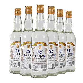 冯唐白首台湾风味高粱酒整箱600ml*6瓶粮食酿造国产冯唐白首52度高度白酒 52度 600mL 6瓶